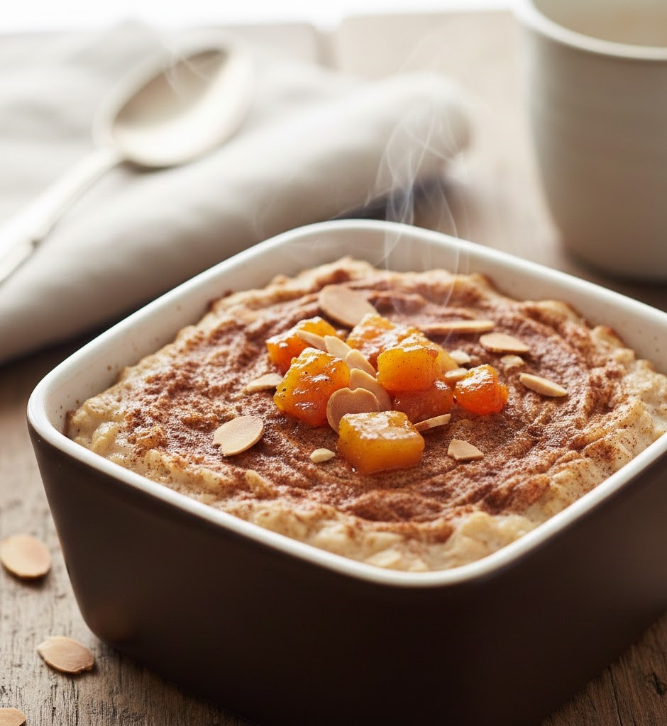 petit déjeuner flocon d'avoine et pomme